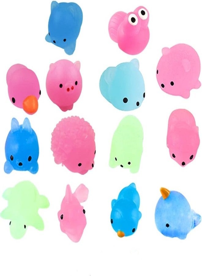 ANAB GI Squishies Mochi Squishy Toys Glow in The Dark Party Favors for Kids - Mini Kawaii Squishies Mochi Animals Stress Relief Squishy Pack Squishy Cat Squishys with Storage Box 5 Squishy Set - Image 2